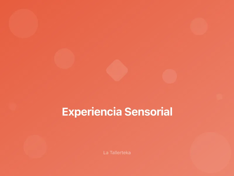 Experiencia sensorial. Bajo el Mar