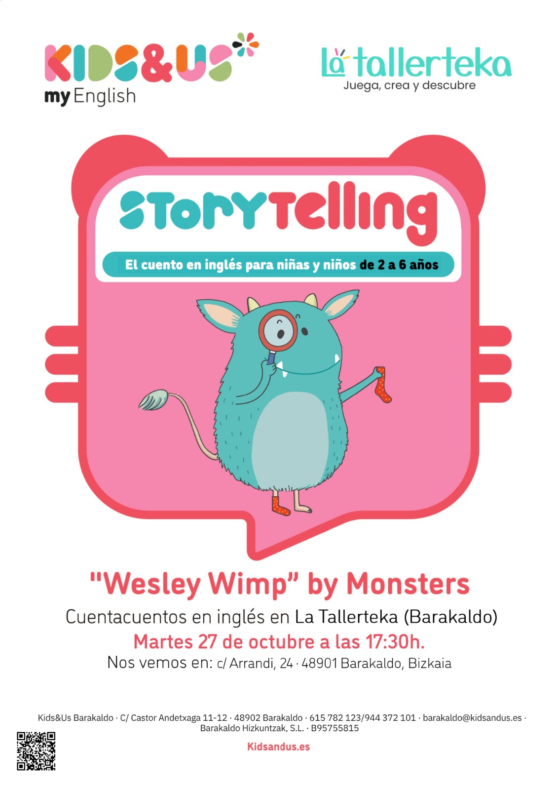 Cuentacuentos Kids&US “Wesley Wimp”