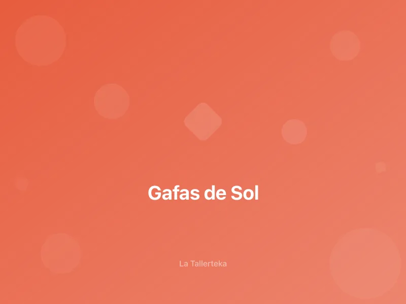 Decora tus Gafas de Sol