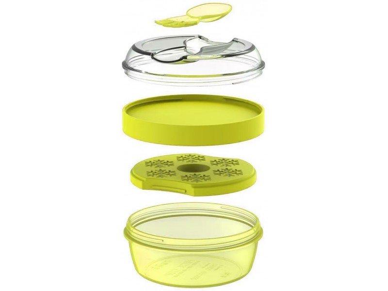 Caja para Snack doble con enfriador y cubiertos - Lima - imagen 2