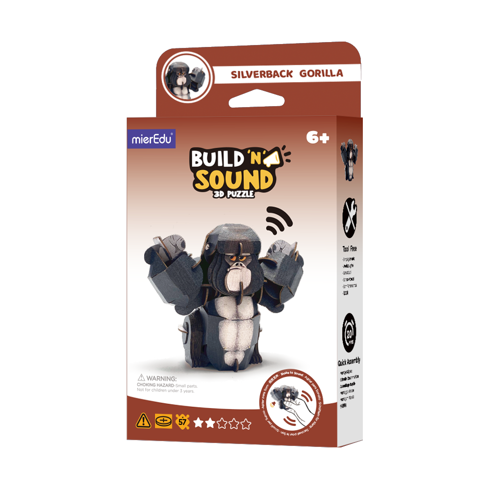 Puzzle 3D con sonido- Gorila - imagen 3