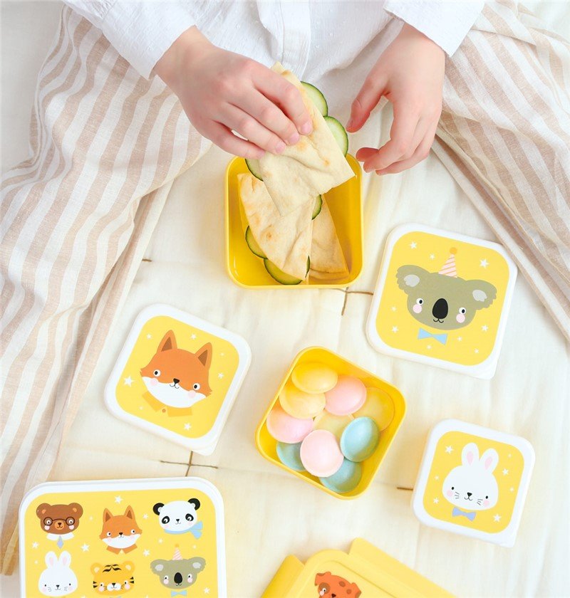 Set 4 cajas snack - Animales - imagen 3