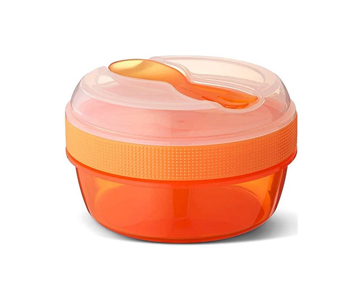 Caja para Snack doble con enfriador y cubiertos - Naranja - imagen 2