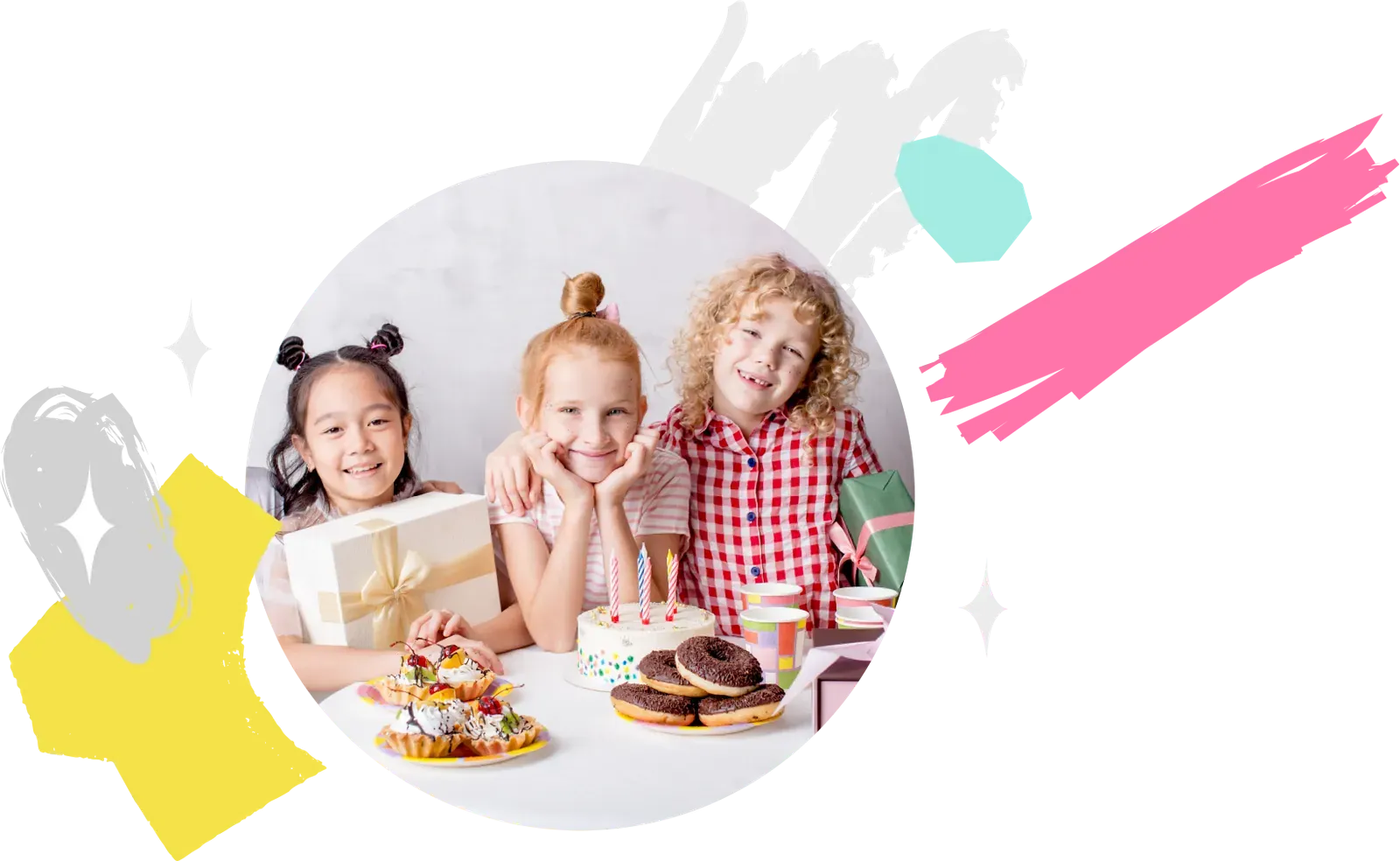 Niños celebrando un cumpleaños creativo en La Tallerteka