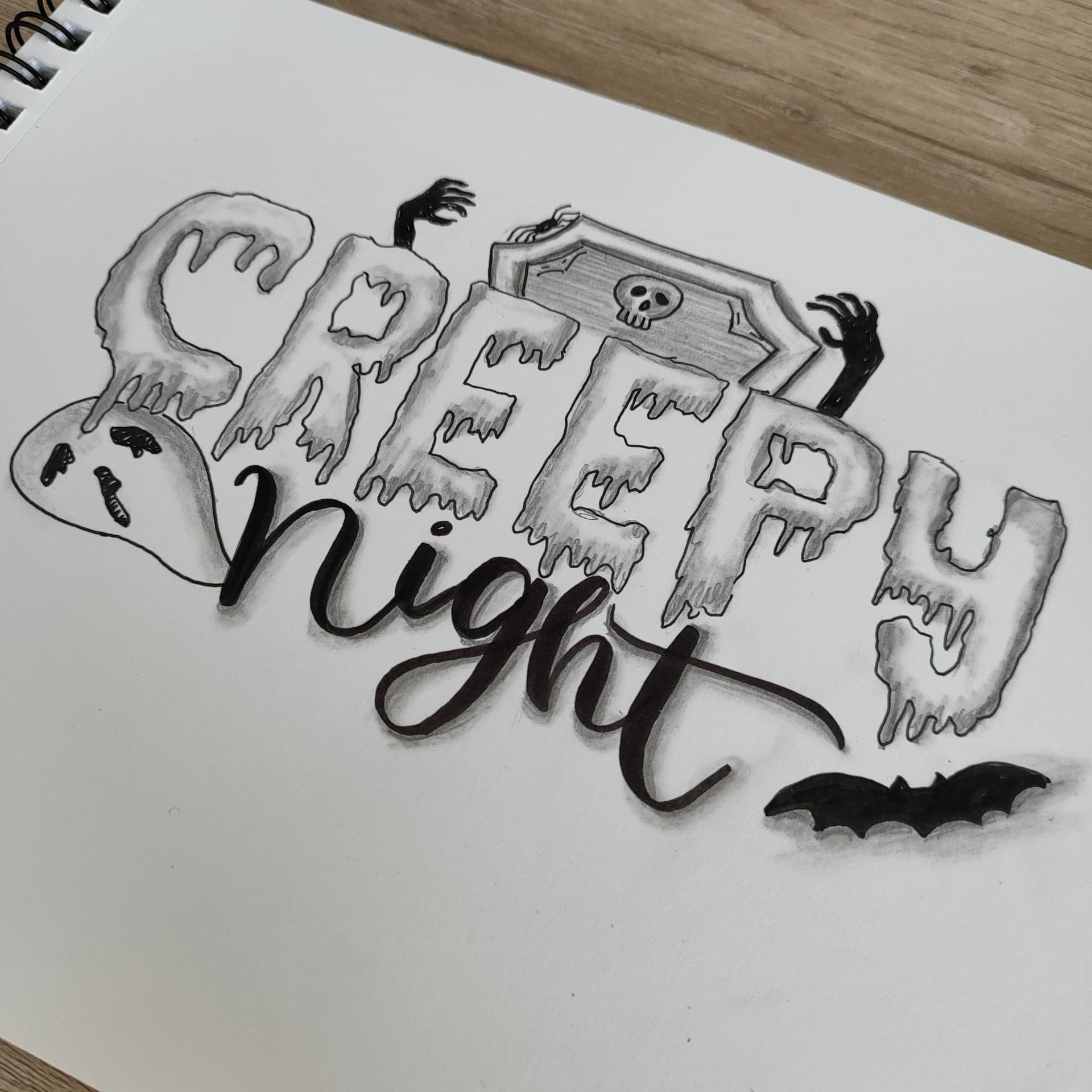 Lettering Halloween (El Baúl de Flora)