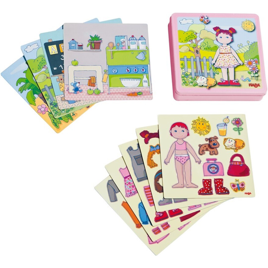 Caja de juego magnético Muñeca para vestir Lilli