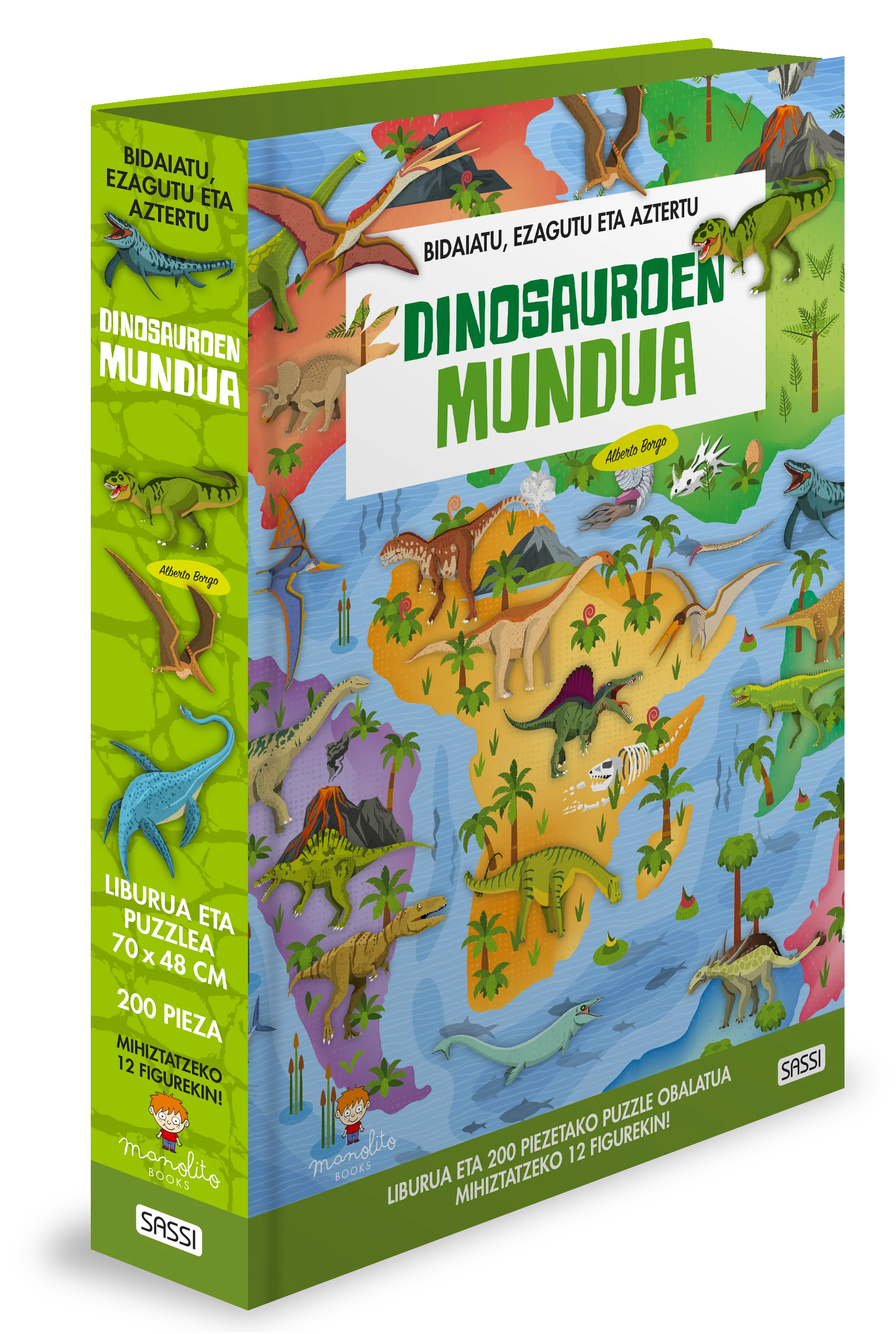 Libro + Puzzle Dinosauroen Mundua