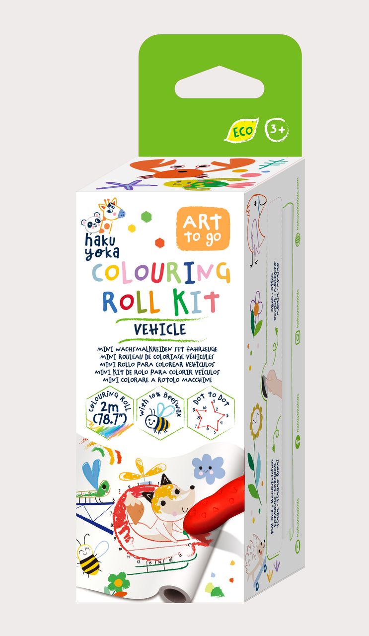 Mini rollo para colorear - Vehículos