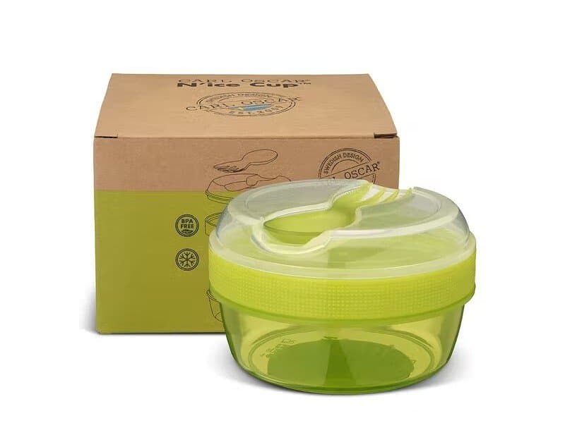 Caja para Snack doble con enfriador y cubiertos - Lima