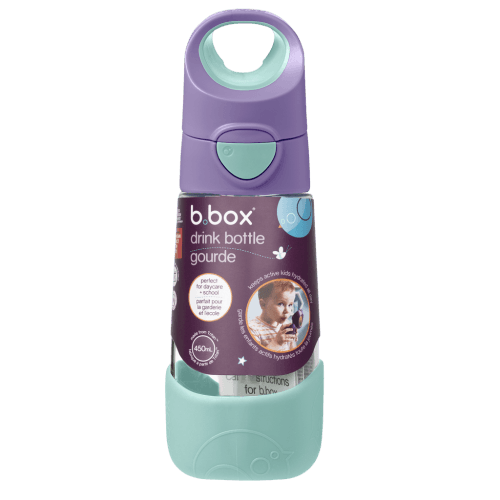 Botella tritán con pajita 450ml B.Box - Lilac Pop