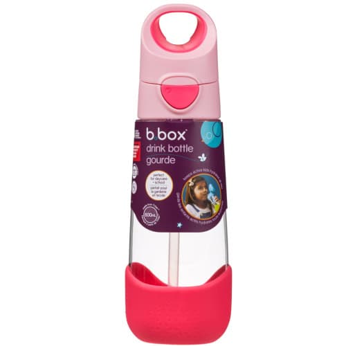 Botella tritán con pajita 600ml B.Box - Flamingo Fizz
