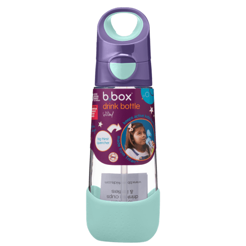 Botella tritán con pajita 600ml B.Box - Lilac Pop
