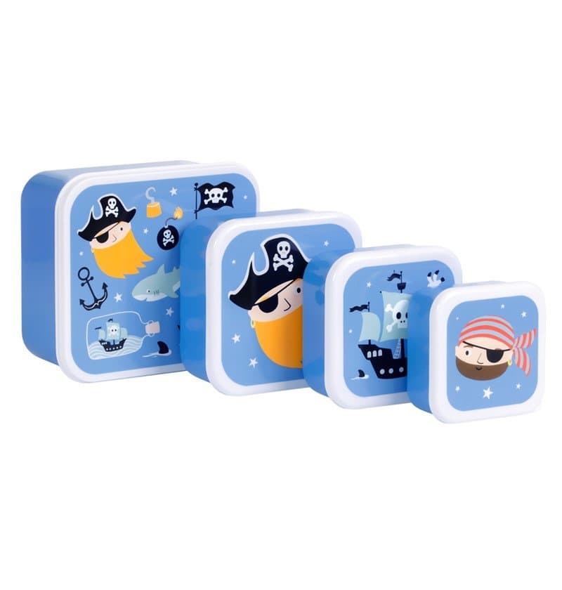 Set 4 cajas snack - Piratas