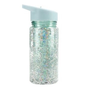 Botella Plástico Glitter Stars - Turquesa