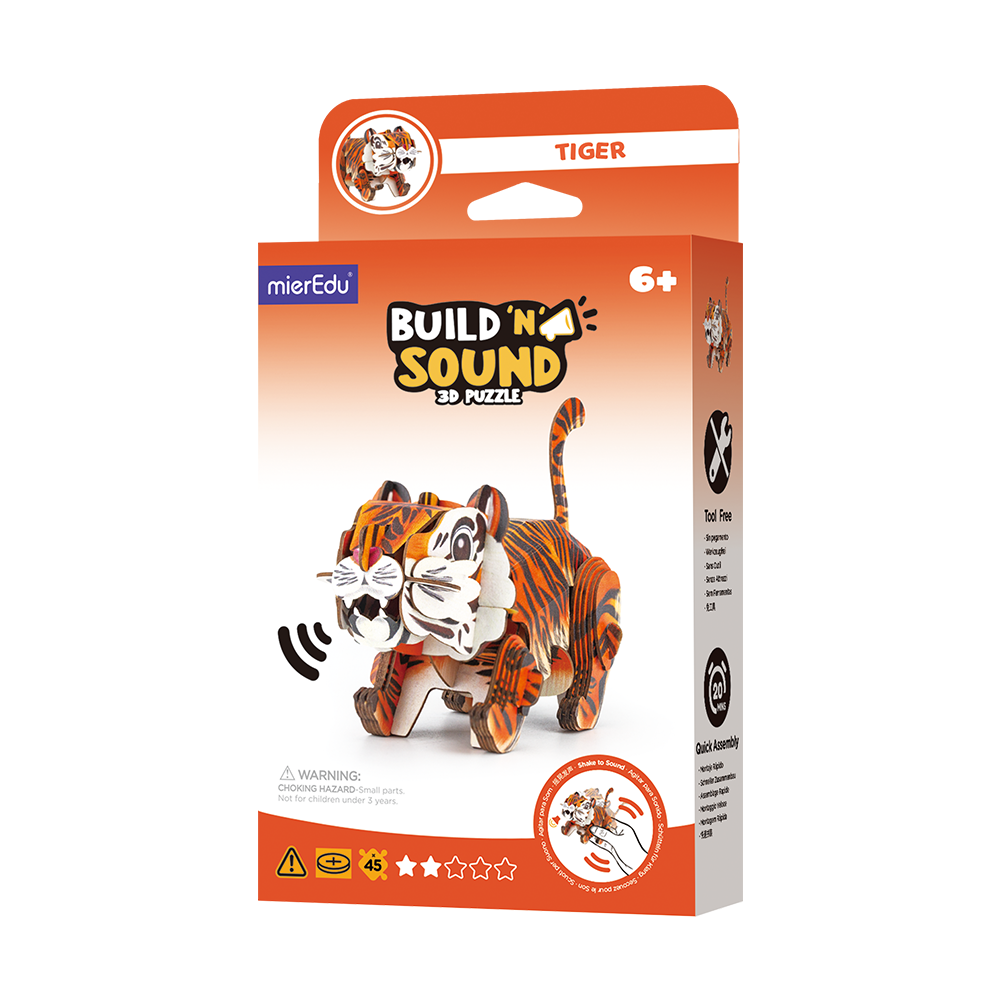 Puzzle 3D con sonido - Tigre