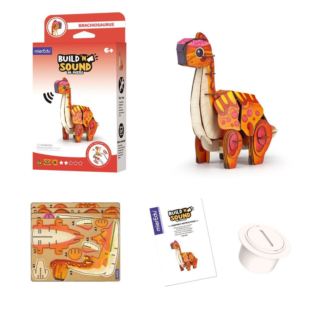 Puzzle 3D con sonido- Brachiosaurus