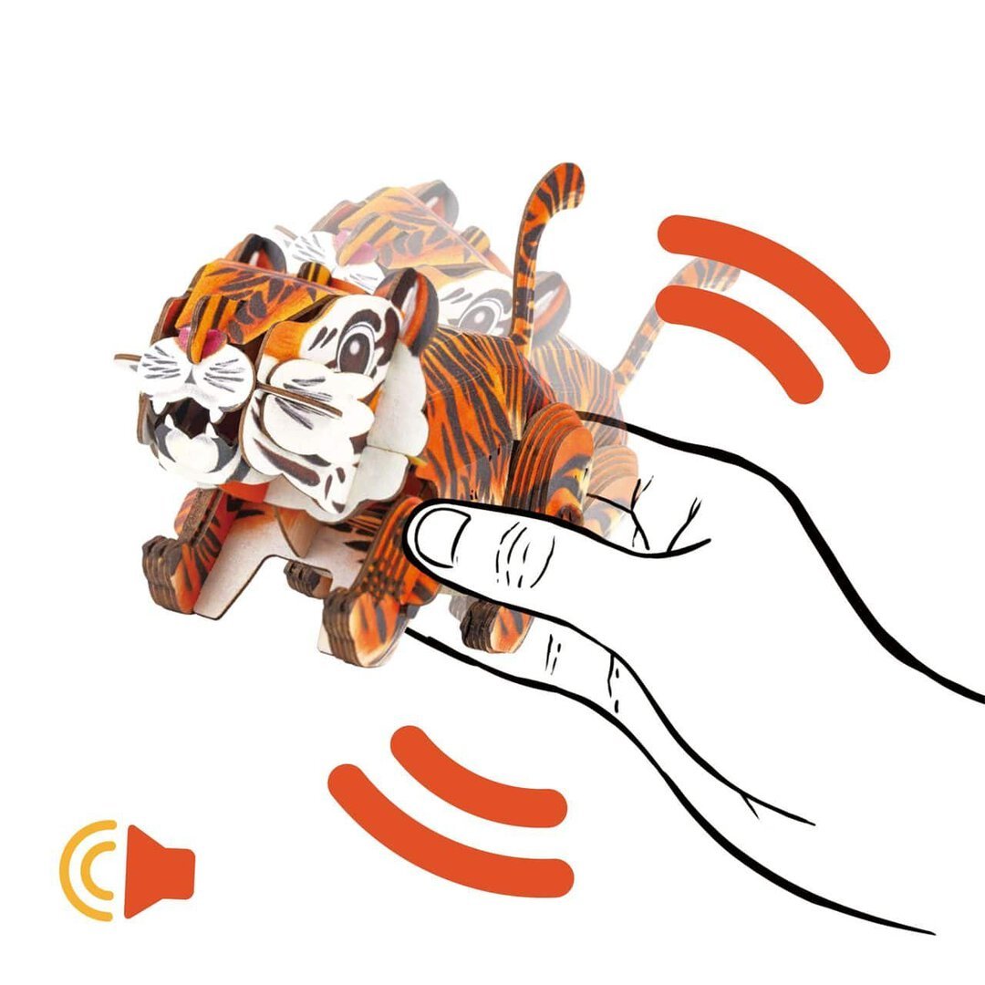 Puzzle 3D con sonido - Tigre