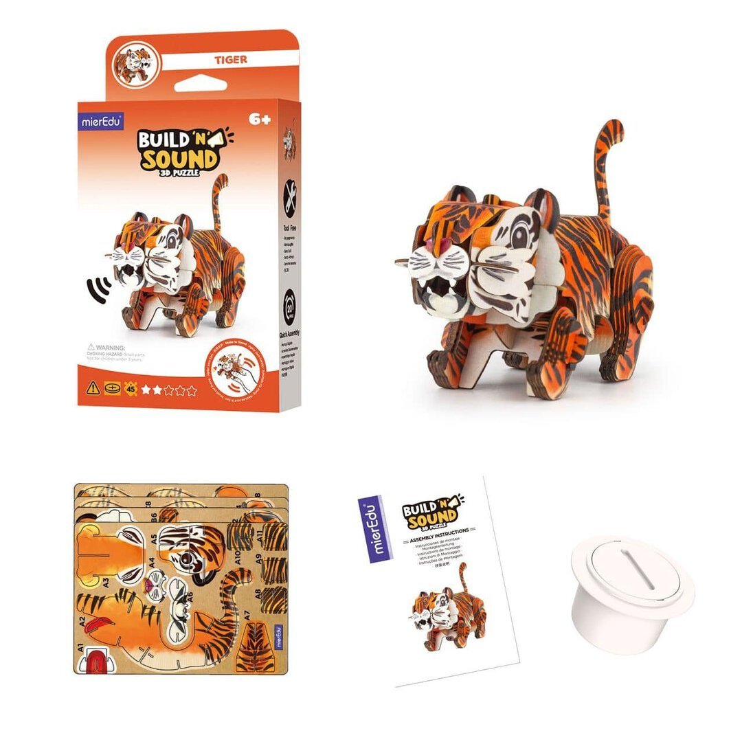 Puzzle 3D con sonido - Tigre