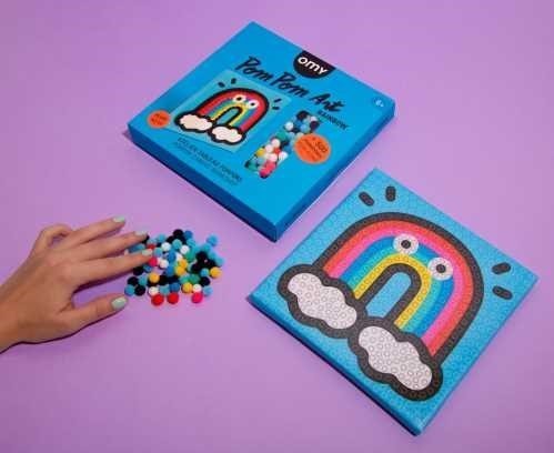 KIT DE POMPONES OMY RAINBOW