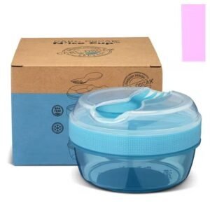 Caja para Snack doble con enfriador y cubiertos - Azul