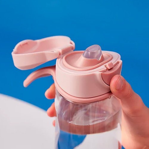 Botella tritán con boquilla y asa 450ml B.Box - Blush Crush