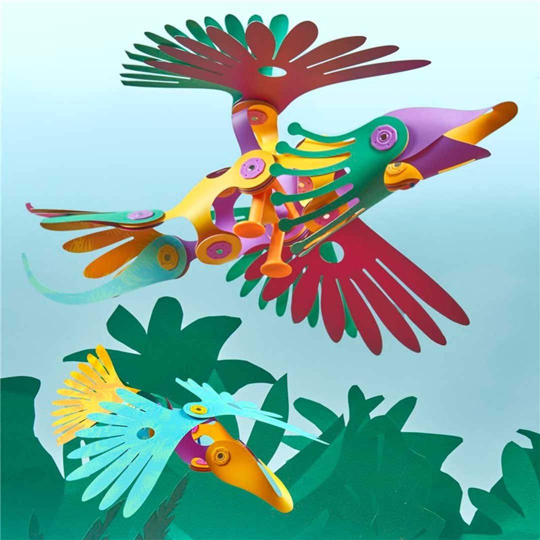 Pack Tropical Birds 22 Piezas - Clixo