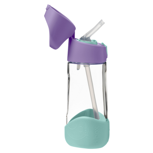Botella tritán con pajita 450ml B.Box - Lilac Pop