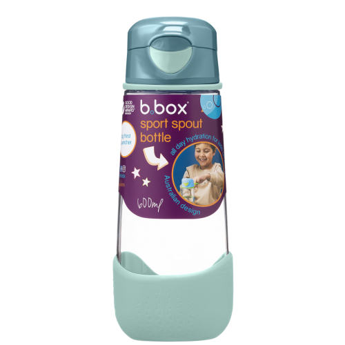 Botella tritán con boquilla y asa 600ml B.Box - Emerald Forest