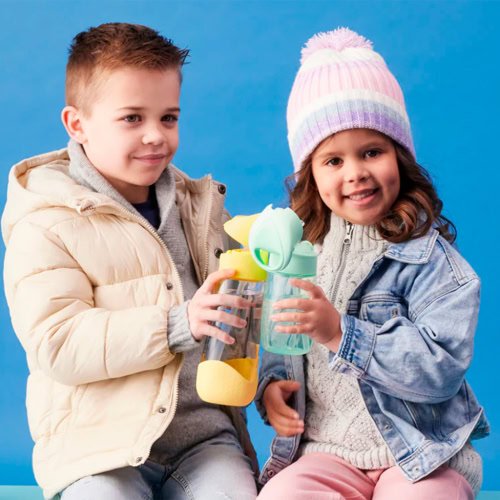 Botella tritán con pajita 600ml B.Box - Lemon Twist