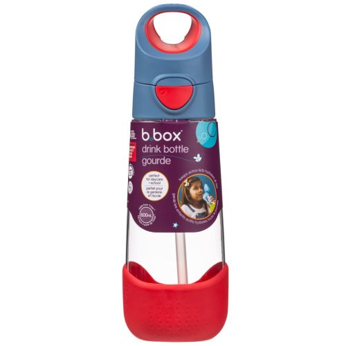 Botella tritán con pajita 600ml B.Box - Blue Blaze
