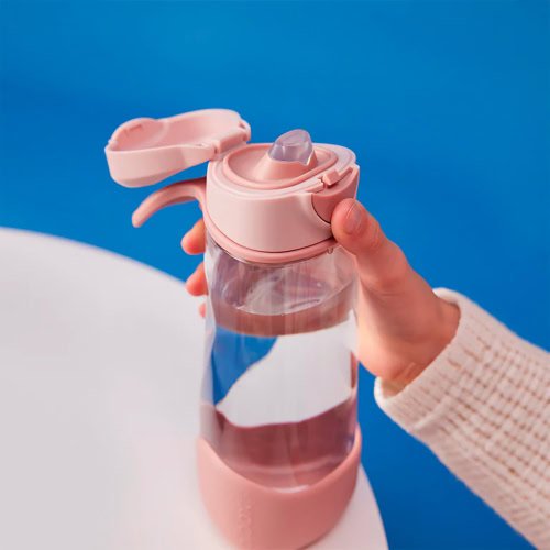 Botella tritán con boquilla y asa 600ml B.Box - Blush Crush