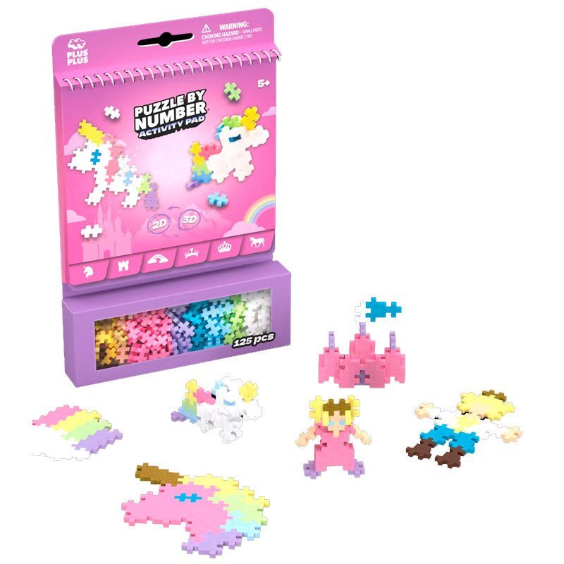 Plus-Plus Puzzle by Number Unicornios