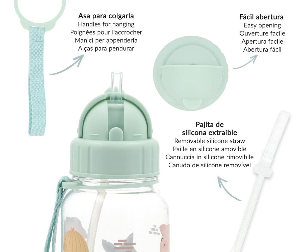 Botella de Tritán - Three Little Pigs