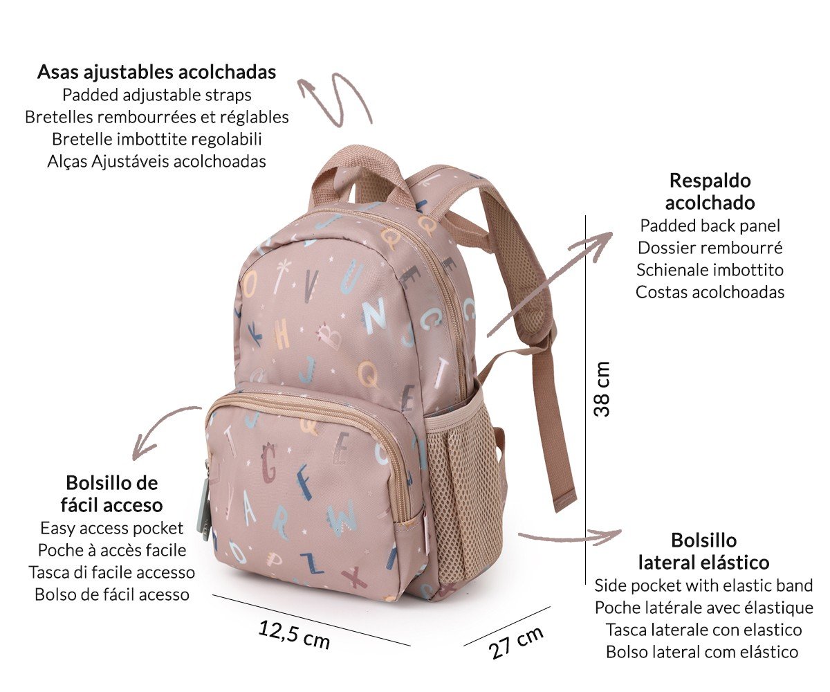 Mochila Infantil Funny Letters