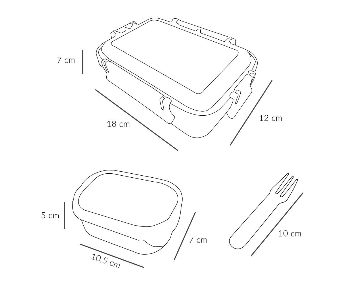Caja Almuerzo Bento 900ml - City Cars