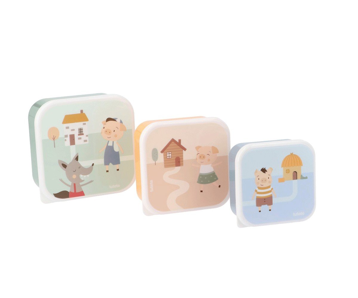 3 Cajas Almuerzo - Three Little Pigs