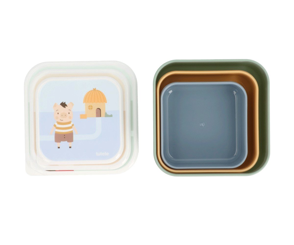 3 Cajas Almuerzo - Three Little Pigs