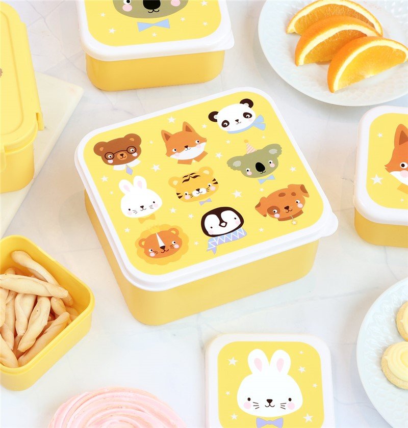 Set 4 cajas snack - Animales