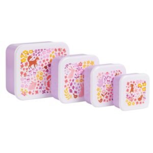 Set 4 cajas snack - Flores