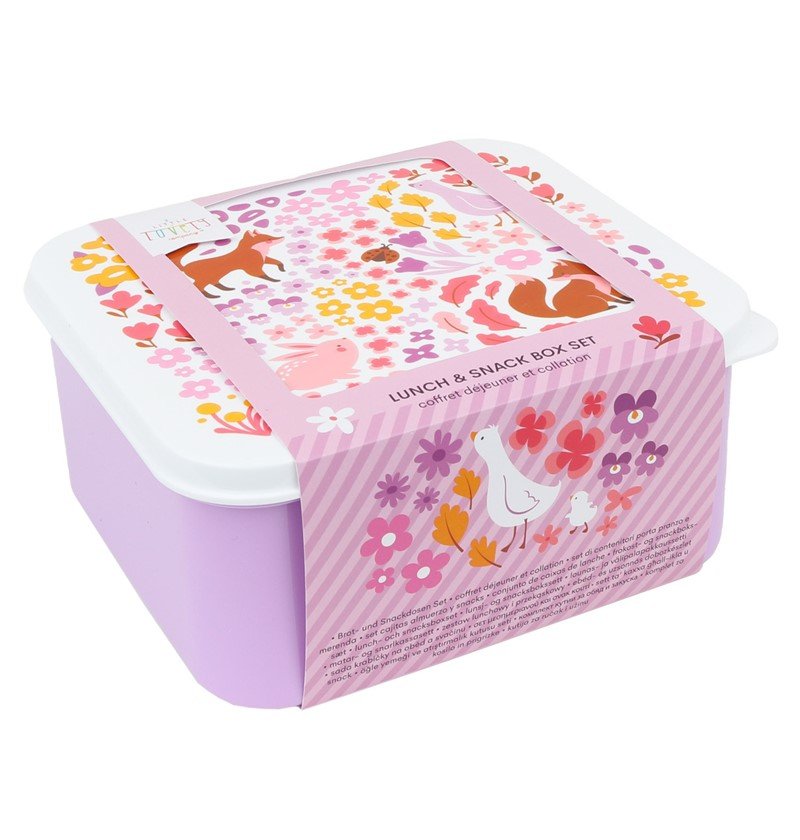 Set 4 cajas snack - Flores