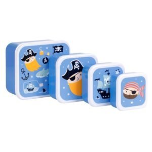 Set 4 cajas snack - Piratas