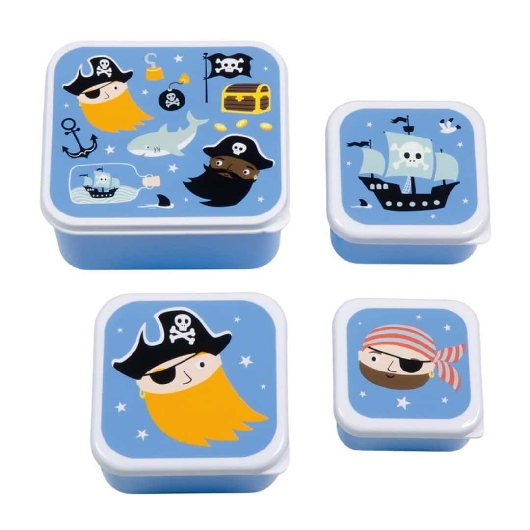 Set 4 cajas snack - Piratas